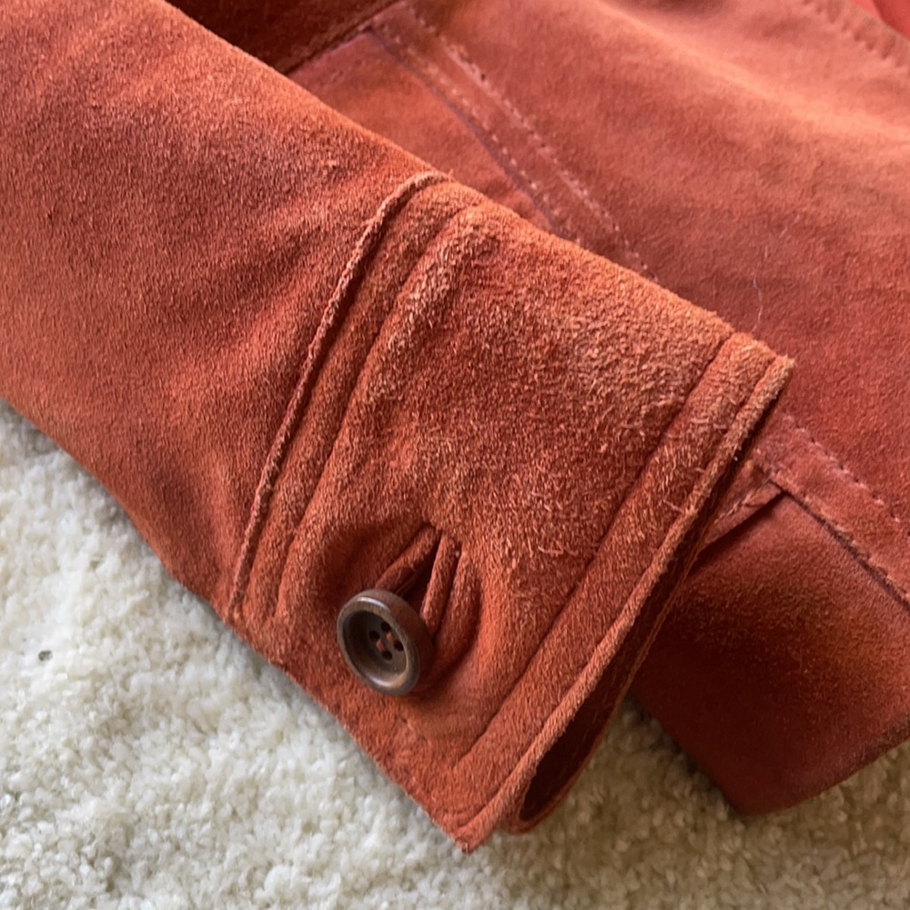Vintage Orange Leather Coat - Picture 7 of 16